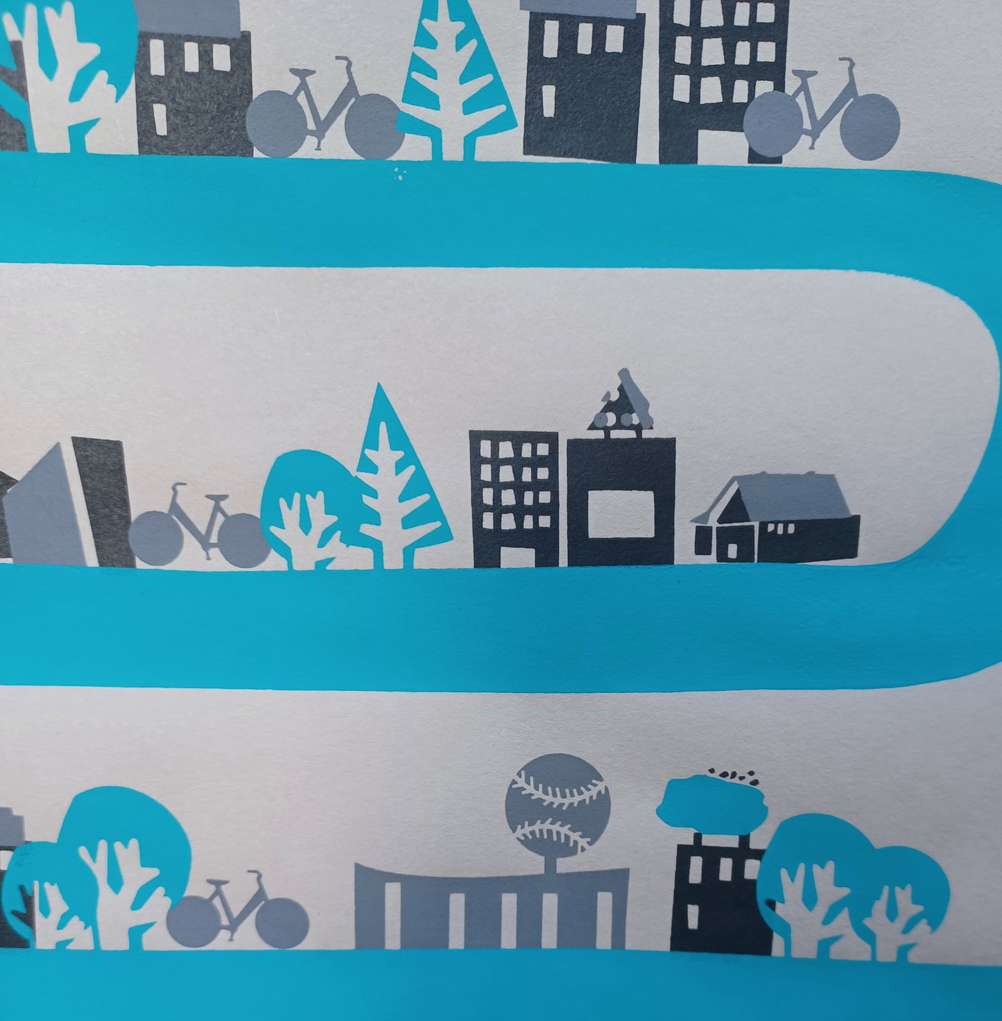 Bike City San Jose Poster - Sharks Colors Edition (gray)